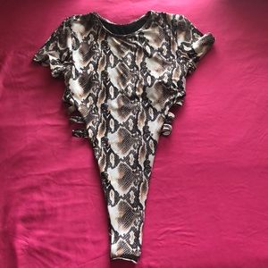 Snake Print Bodysuit